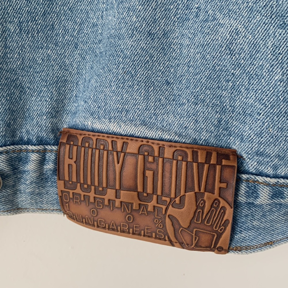 Body Glove Original Vintage Jeans Jacket Bomber Men Size Large Medium - Picture 6 of 10